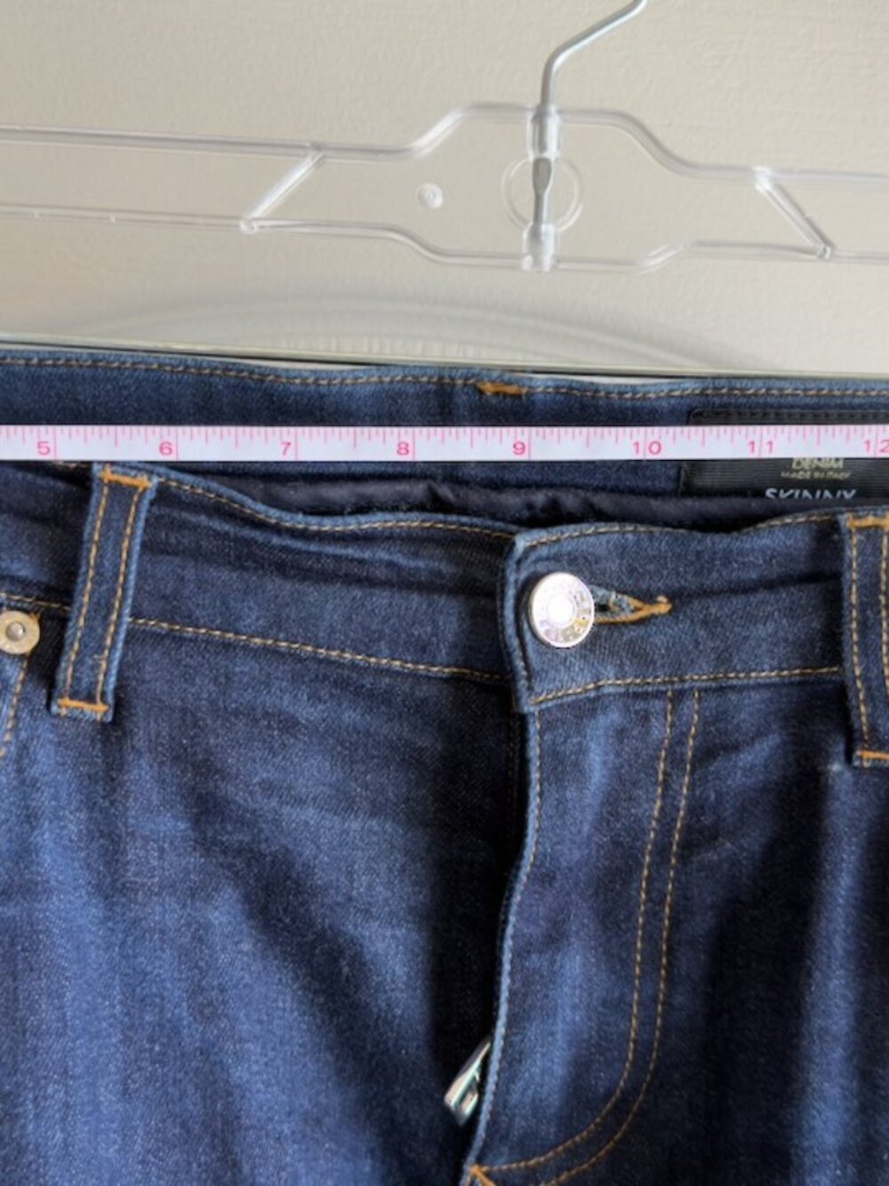 Dolce & Gabbana Skinny Jeans Dark Wash Blue Made in Italy Logo Pocket IT48 - Picture 5 of 10